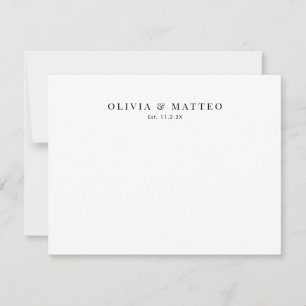 Tarjeta Pequeña Clásico blanco negro moderno