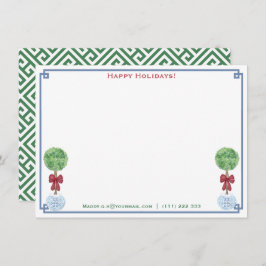 Tarjeta Pequeña Clásico boj Feliz Navidad De Parte De