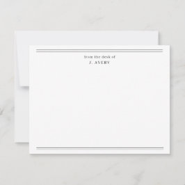 Tarjeta Pequeña Clásico De La Mesa De Blanco Negro