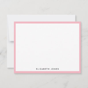 Tarjeta Pequeña Clásico de Moda moderna simple rosa claro Minimali