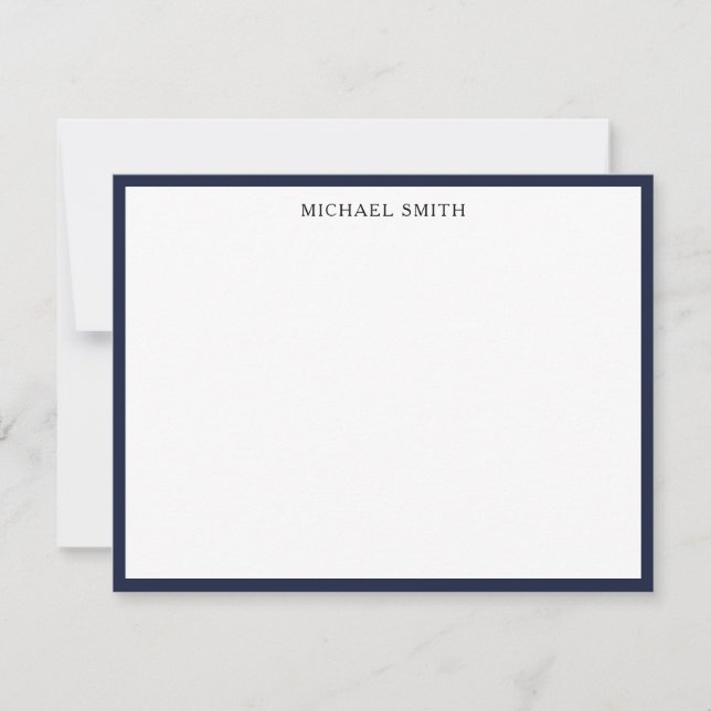 Tarjeta Pequeña Clásico de un solo borde Denim Blue Professional (Anverso)