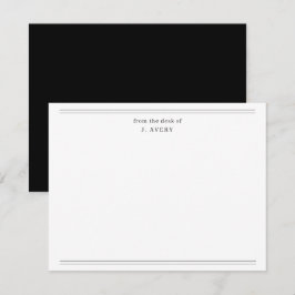 Tarjeta Pequeña Clásico desde el escritorio de blanco y negro
