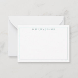 Tarjeta Pequeña Clásico Lake Green Profesional Simple Delgado