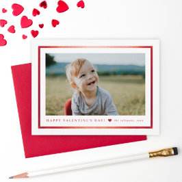 Tarjeta Pequeña Clásico Marco de Foto Rojo Día de San Valentín