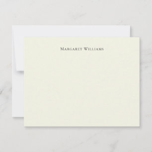 Tarjeta Pequeña Clásico Marfil Crema Blanco Papel Personalizado