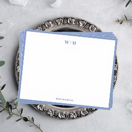Tarjeta Pequeña Clásico Monograma Personalizado para Boda de Parej