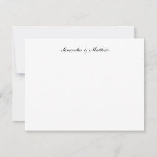 Tarjeta Pequeña Clásico Pareja de Letra Elegante