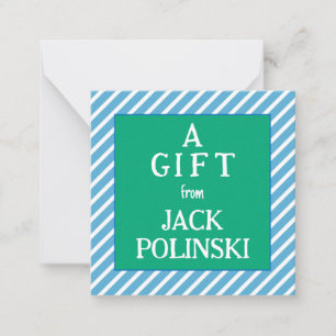 Tarjeta Pequeña Clásico Preppy Chicos Regalo Personalizado Enclosu