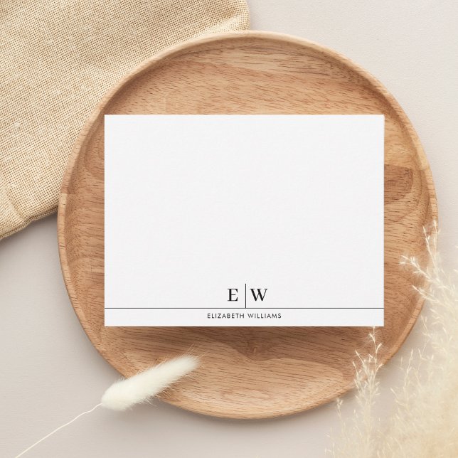 Tarjeta Pequeña Clásico Profesional Dos Monograma Inicial (Subido por el creador)