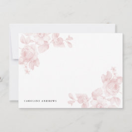 Tarjeta Pequeña Clásico Rosa Pálido Floral Vintage