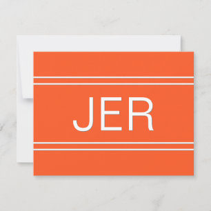 Tarjeta Pequeña Clásicos Iniciales de Nombre Monogramados Modernos