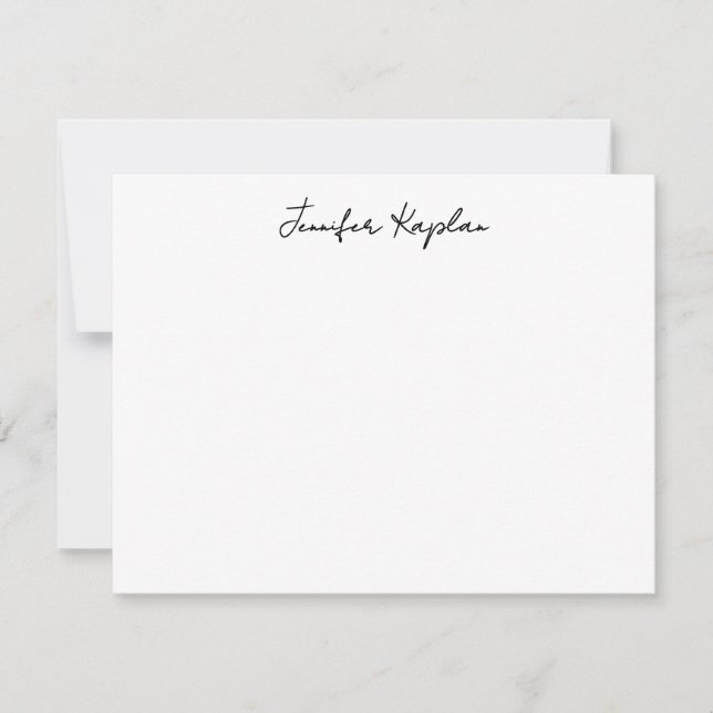 Tarjeta Pequeña Classical Black & White Minimalist Professional (Anverso)