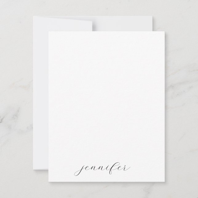 Tarjeta Pequeña Classical Handwriting Minimalist Professional (Anverso)