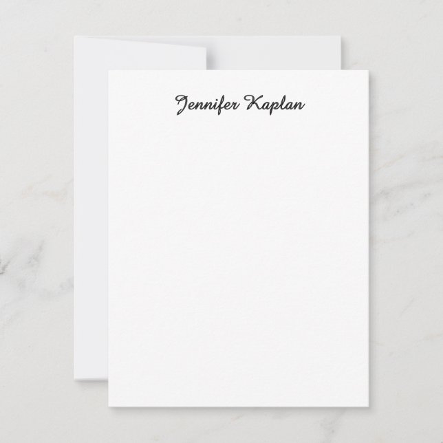 Tarjeta Pequeña Classical Handwriting Minimalist Professional (Anverso)