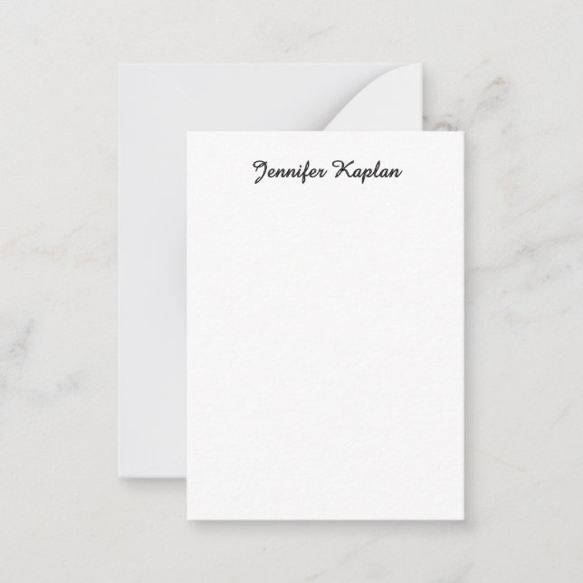 Tarjeta Pequeña Classical Handwriting Minimalist Professional (Anverso)
