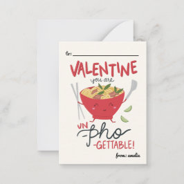 Tarjeta Pequeña Classroom Valentine Card- Un-Pho-Gettable- White
