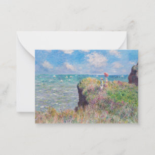 Tarjeta Pequeña Claude Monet - Camino acantilado en Pourville
