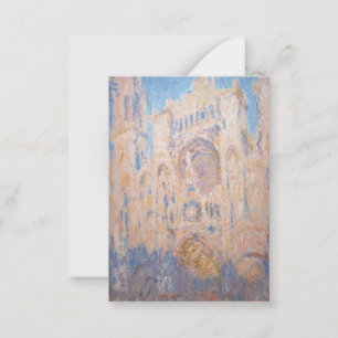 Tarjeta Pequeña Claude Monet - Catedral de Rouen al atardecer