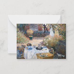 Tarjeta Pequeña Claude Monet - El almuerzo, panel decorativo