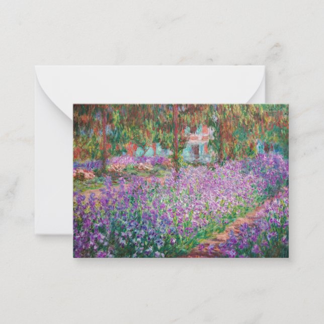 Tarjeta Pequeña Claude Monet - El jardín del artista en Giverny (Anverso)