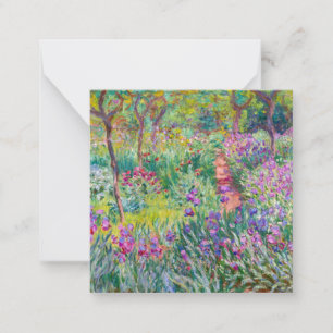 Tarjeta Pequeña Claude Monet - El jardín del Iris en Giverny