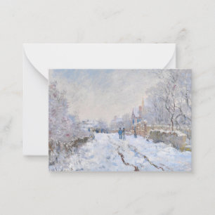 Tarjeta Pequeña Claude Monet - Escena de nieve en Argentina