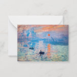 Tarjeta Pequeña Claude Monet - Impresión, amanecer<br><div class="desc">Impression,  Sunrise (Impression,  Soleil levant) - Claude Monet,  Oil on canvas,  Impression 1872,  Sunrise representa el puerto de Le Havre,  la ciudad natal de Monet.</div>