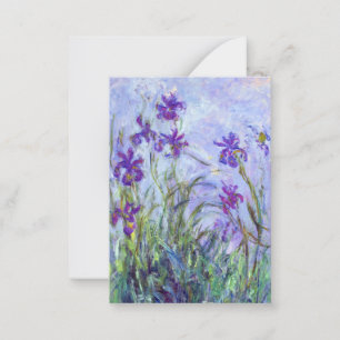 Tarjeta Pequeña Claude Monet - Lilac Irises / Iris Mauves