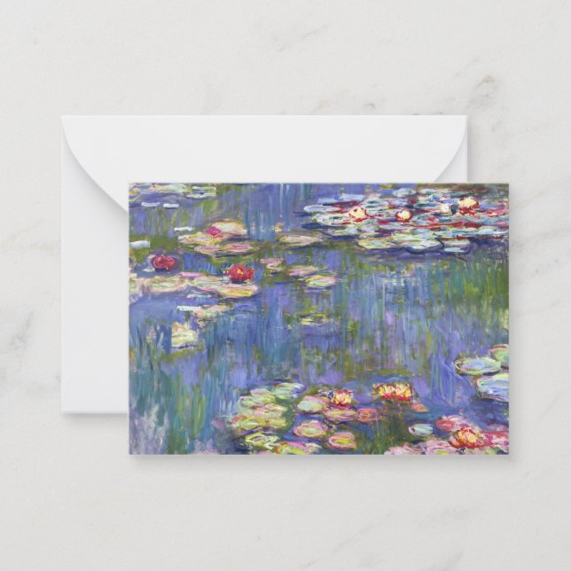 Tarjeta Pequeña Claude Monet - Lilies de agua / Nympheas (Anverso)