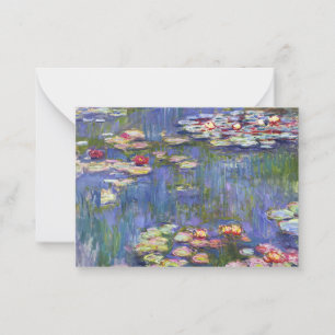 Tarjeta Pequeña Claude Monet - Lilies de agua / Nympheas