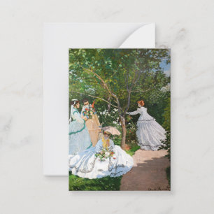 Tarjeta Pequeña Claude Monet - Mujeres en el jardín