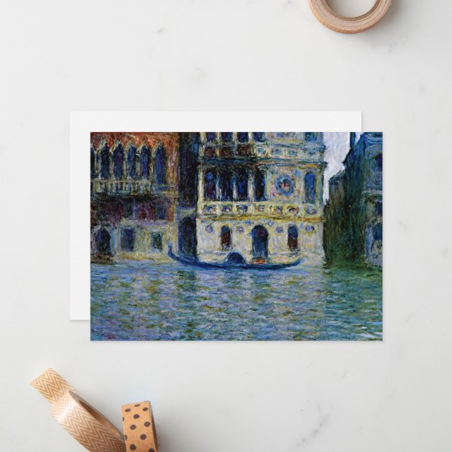 Tarjeta Pequeña Claude Monet - Palazzo Dario,   (Anverso/Reverso In Situ)
