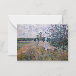 Tarjeta Pequeña Claude Monet - Paseo cerca de Argentina
