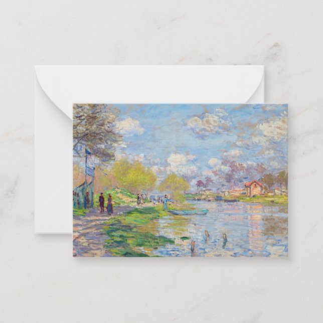 Tarjeta Pequeña Claude Monet - Primavera por el Sena (Anverso)