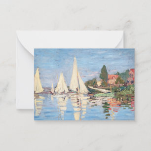 Tarjeta Pequeña Claude Monet - Regattas en Argenteuil