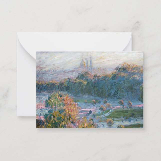 Tarjeta Pequeña Claude Monet - Vista de las Tullerías, estudio (Anverso)