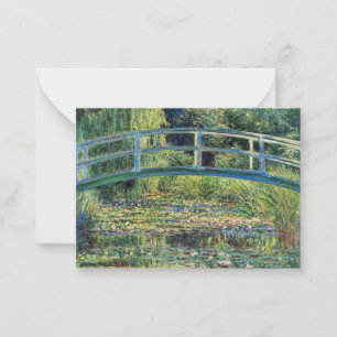 Tarjeta Pequeña Claude Monet - Water Lily Pond y Puente Japanés
