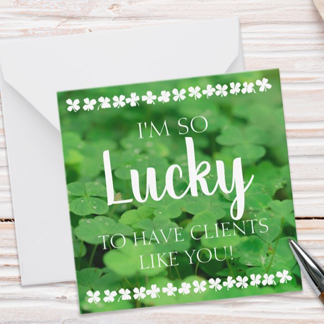 Tarjeta Pequeña Clientes Afortunados Como Usted Cliente (Lucky to have clients like you customer card)