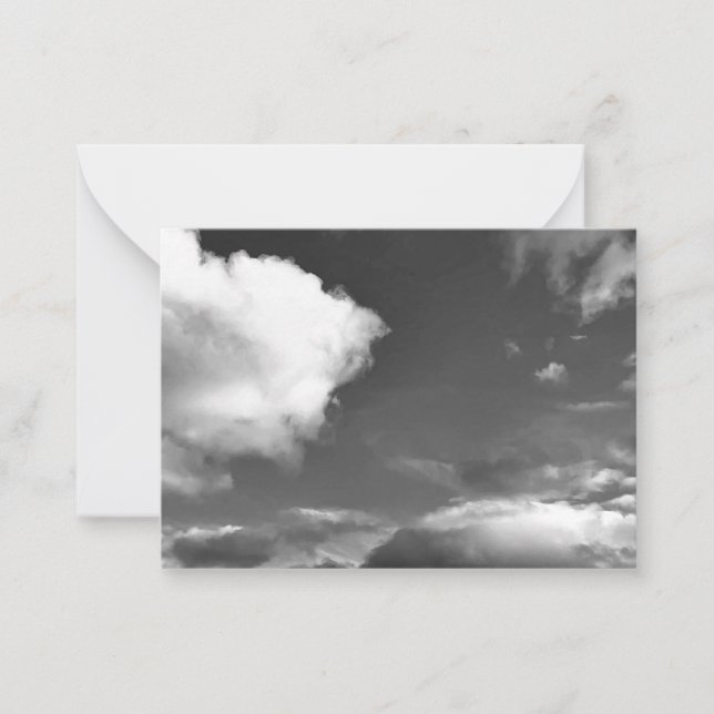 Tarjeta Pequeña Clouds Sky Outdoor Photography Note Cards (Anverso)