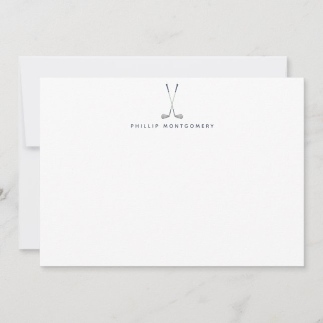 Tarjeta Pequeña Clubes de golf personalizados (Anverso)