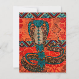 Tarjeta Pequeña Cobra colorida