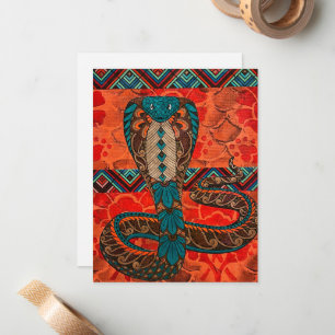 Tarjeta Pequeña Cobra colorida