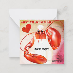 Tarjeta Pequeña Cocina de Lobster Cook'n Valentine