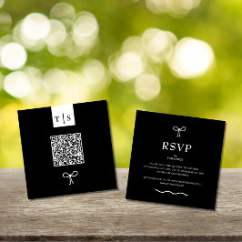 Tarjeta Pequeña Código QR Blanco Negro Nada Más Amar