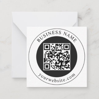 Tarjeta Pequeña Código QR con nombre de empresa editable