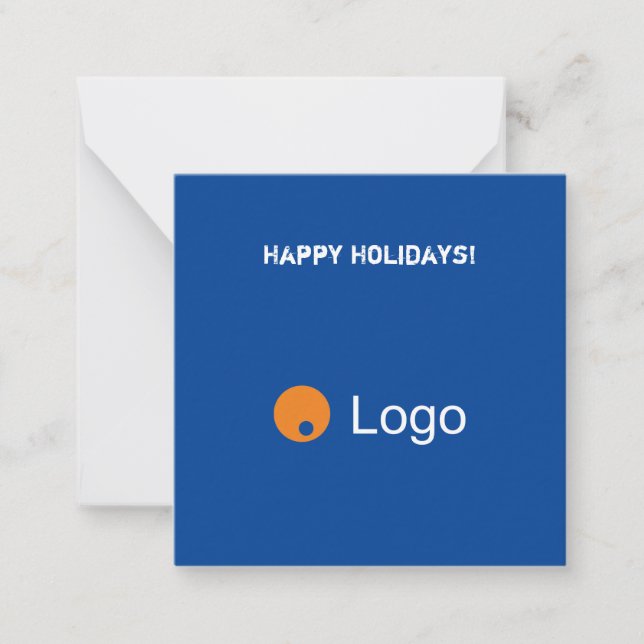 Tarjeta Pequeña Código QR corporativo azul limpio (Anverso)