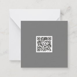 Tarjeta Pequeña Código QR corporativo de color gris limpio