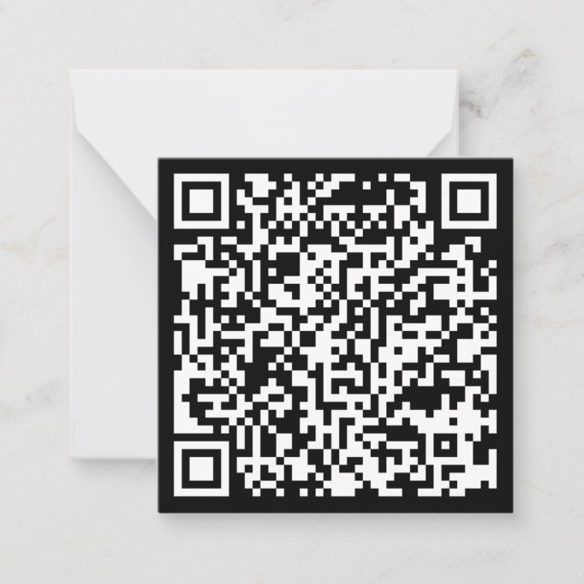 Tarjeta Pequeña Código QR creado al instante (introduciendo su URL (Anverso)