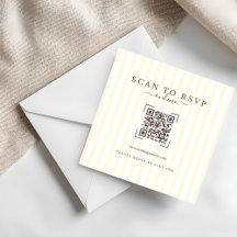 Código QR de marfil moderno para RSVP de boda en l
