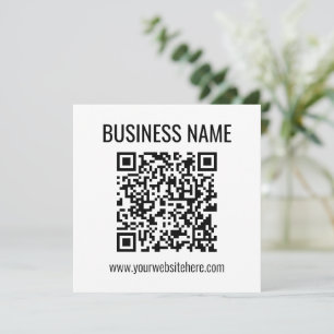 Tarjeta Pequeña Código QR de personalizable y nombre comercial